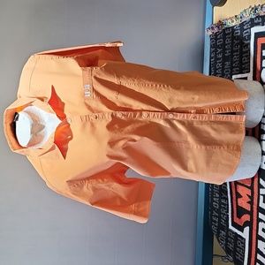 Orange Harley Davidson button up